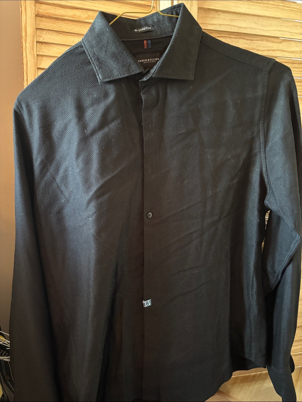 Denim and Flower Ricky Singh Black Dress Shirt - Slim Fit Medium